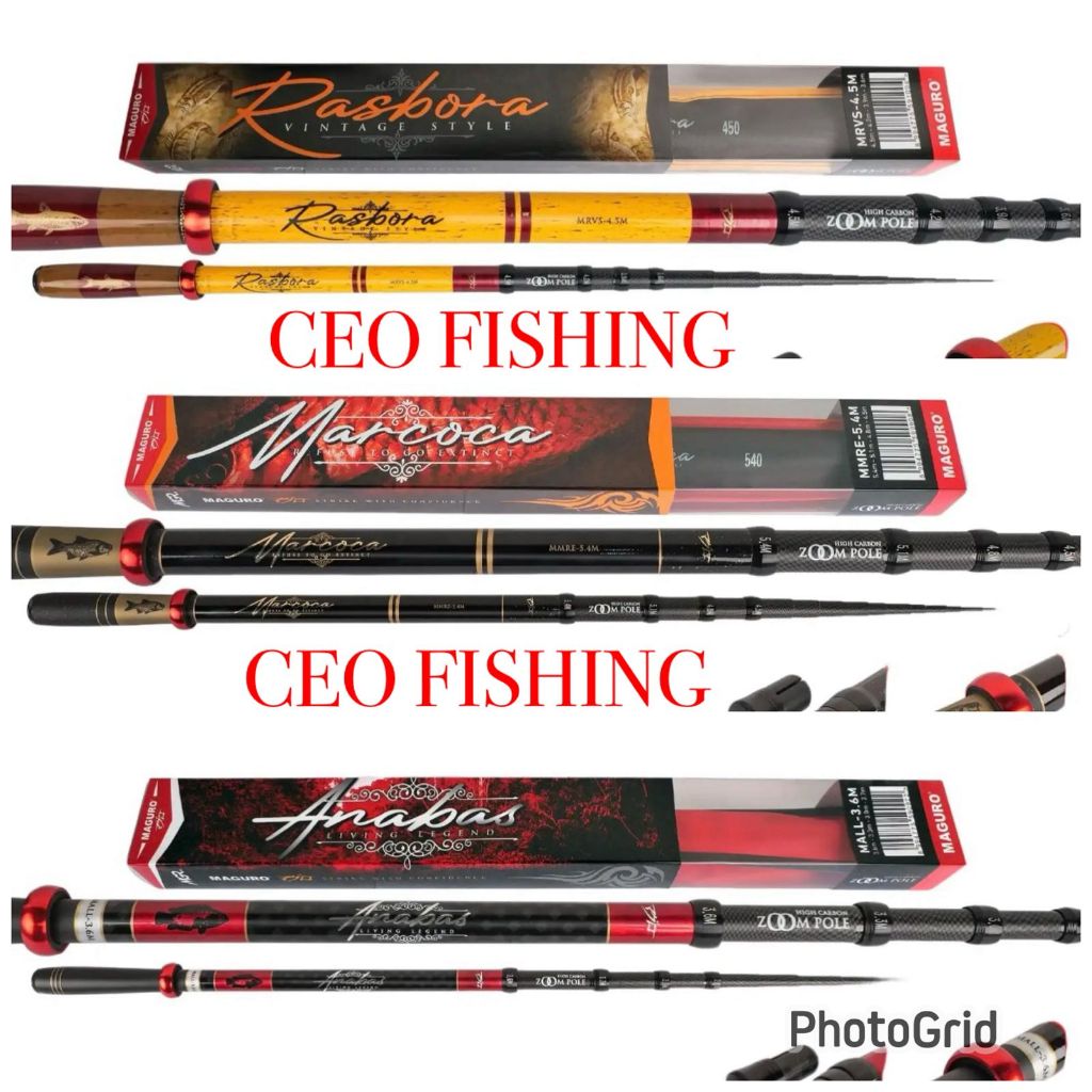 Joran Tegek ZOOM MAGURO [2026] MARCOCA | ARABAS |  RASBORA 360 s/d 630 | Carbon | Tegek Baronang