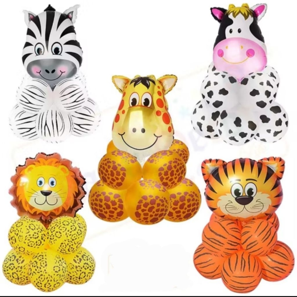 Paket dekorasi kepala animal /Dekorasi simple ulang tahun anak