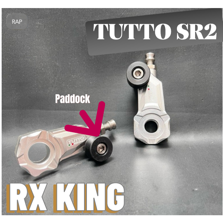 SETELAN RANTAI RX KING PLUS PADDOCK CNC TUTTO RACING  / STELAN ANTING RANTAI SR2 CNC SILVER TUTTO RA