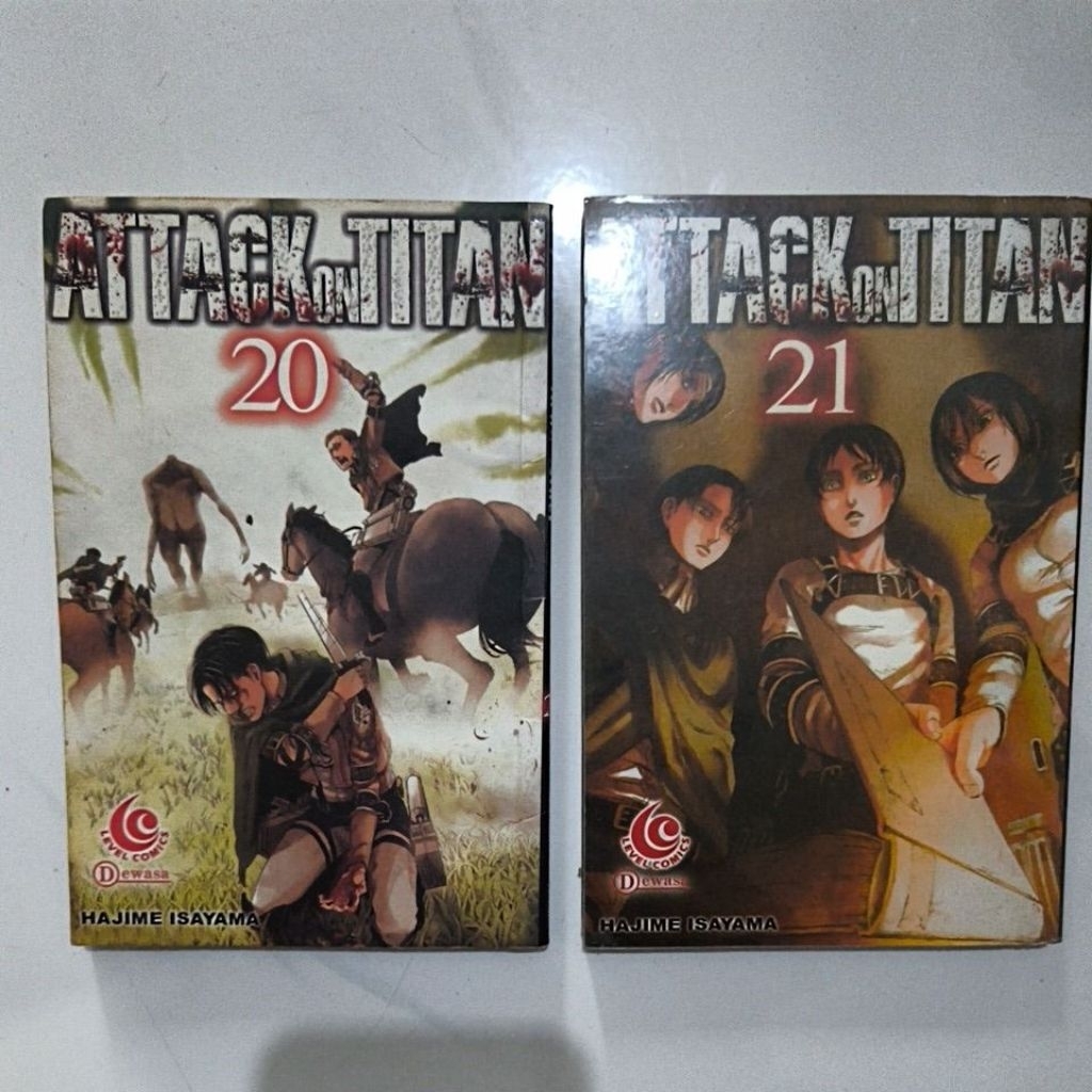 komik attack on titan set vol 20 & 21  hajime isayama bekas