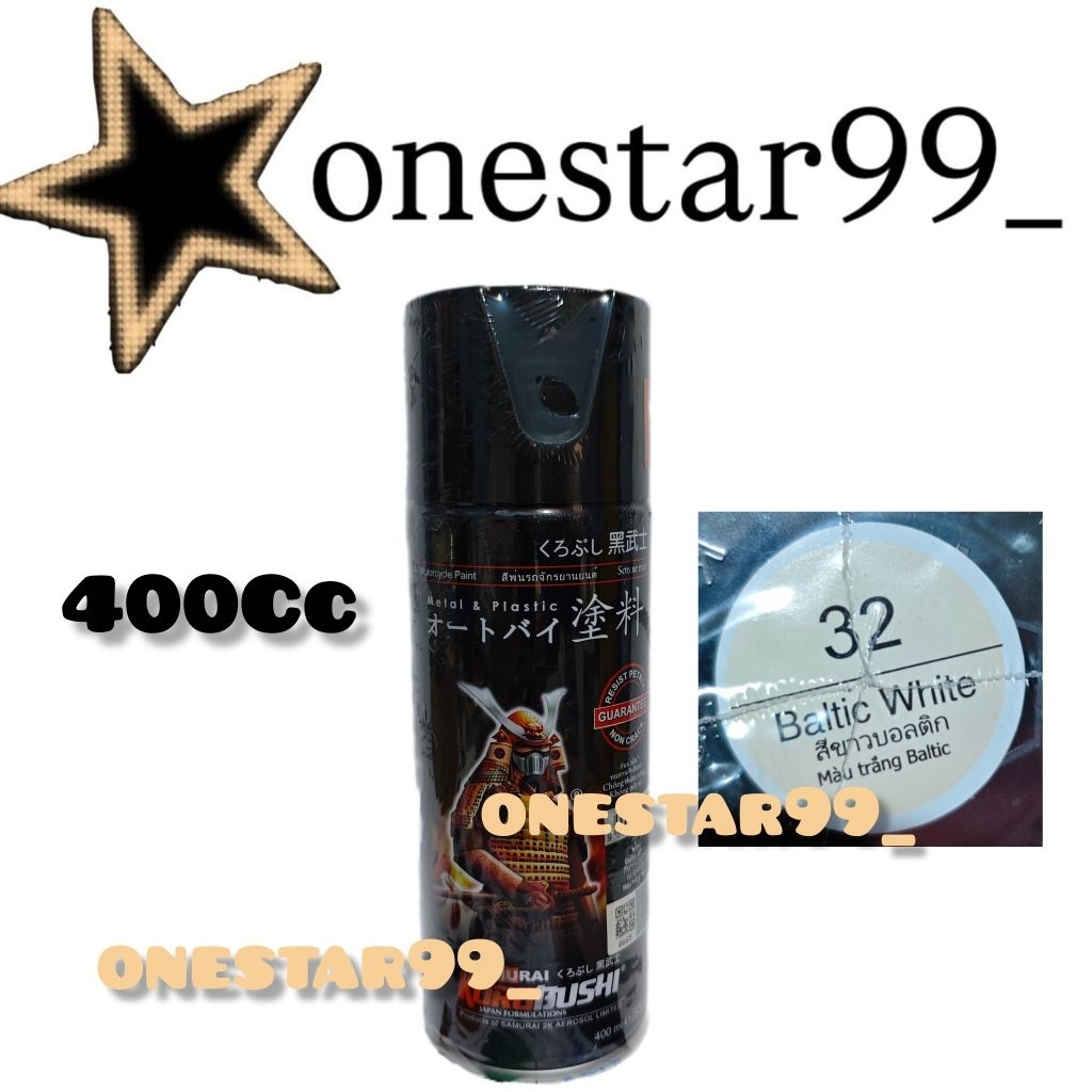 Pilok Pilox Pylox Cat Samuraipaint Baltic White 32 Putih Gading Glossy Samurai Spray Paint 400cc