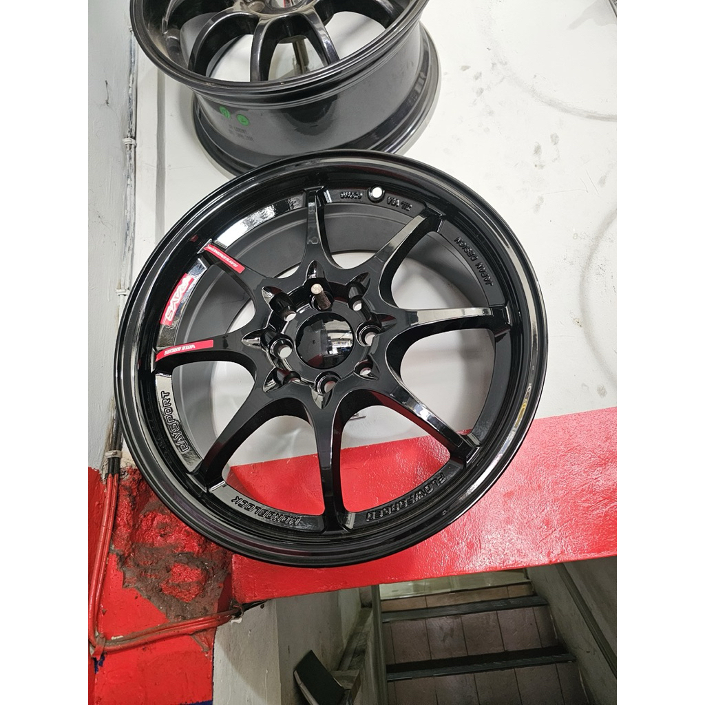 velg ce28 r16 black glossy lebar 7 et40 kondisi  baru