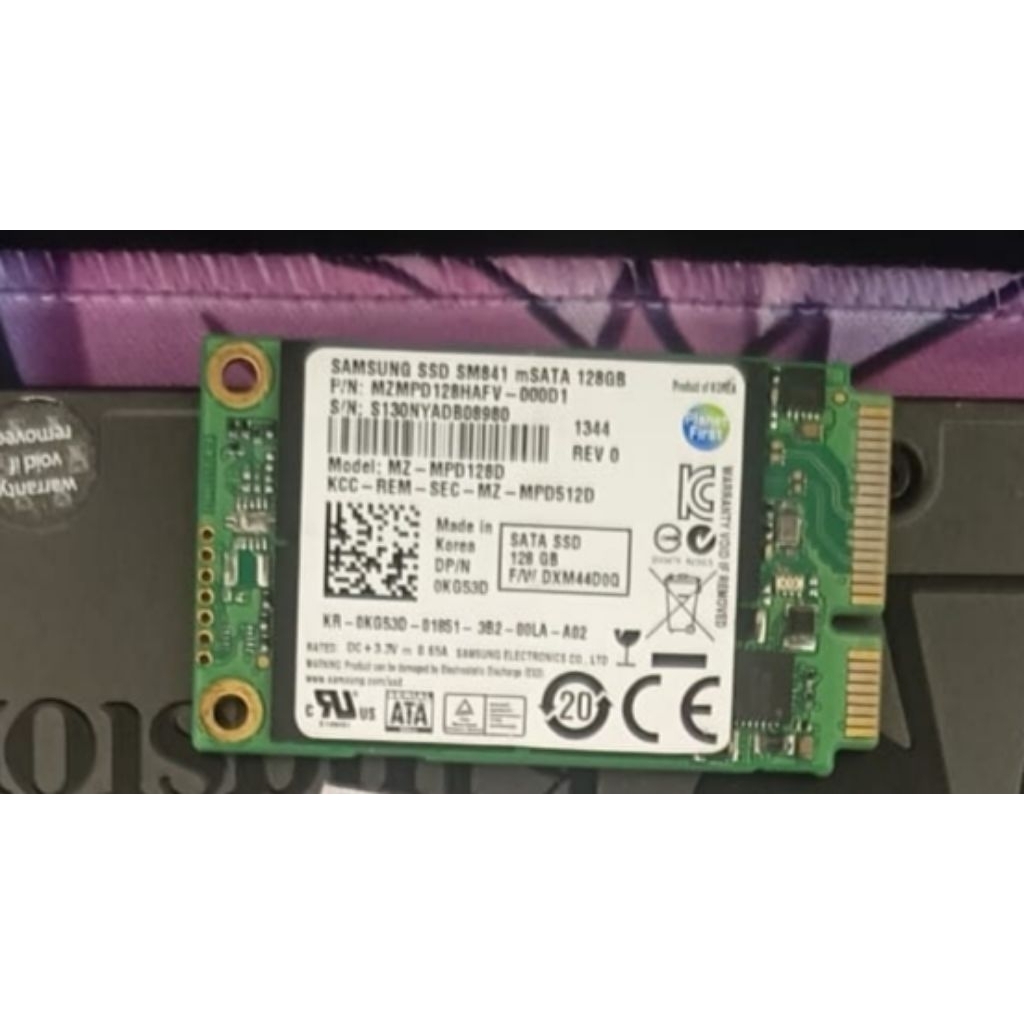 ssd Msata samsung 128gb sentinel 85%