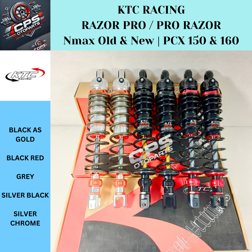 Shock Belakang KTC RAZOR PRO | Nmax Old New PCX 150 160 ADV | Non Tabung Razor Pro CNC Adjustable Em