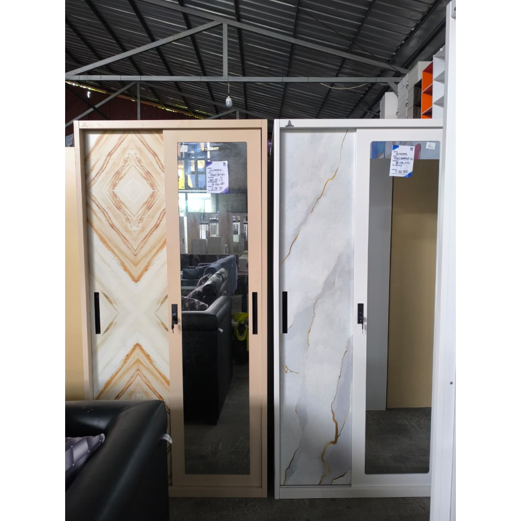Lemari Baju Sliding OSWS 90 Lemari Besi Sliding Uk 90cm