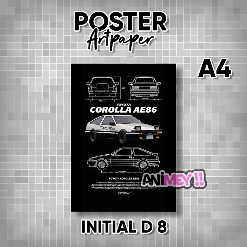 Poster Initial D / Poster Initial D JDM A4