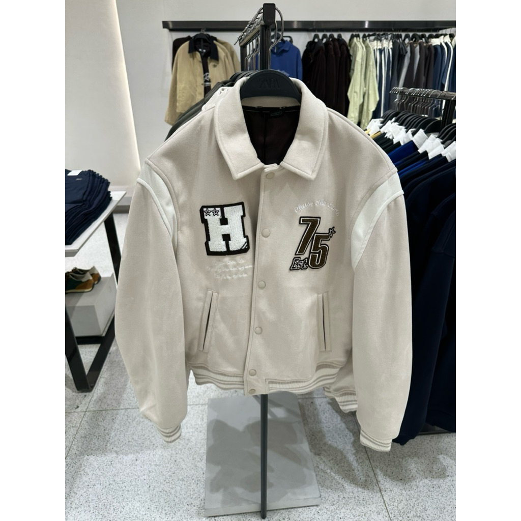 Jaket Bomber Cowok Pria Zara