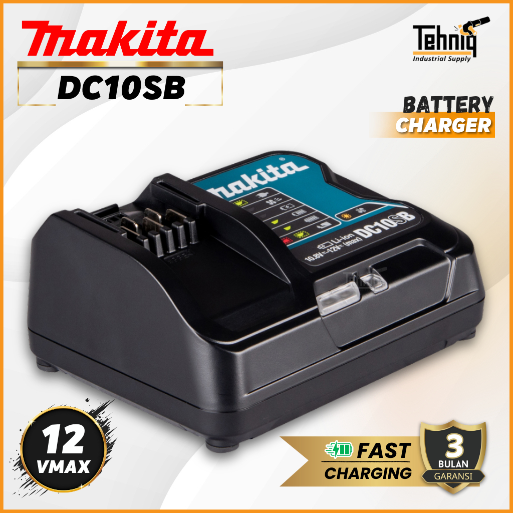 MAKITA DC10SB Battery Charger 10.8V–12V Fast Charging Original – Charger Cepat Baterai Makita CXT