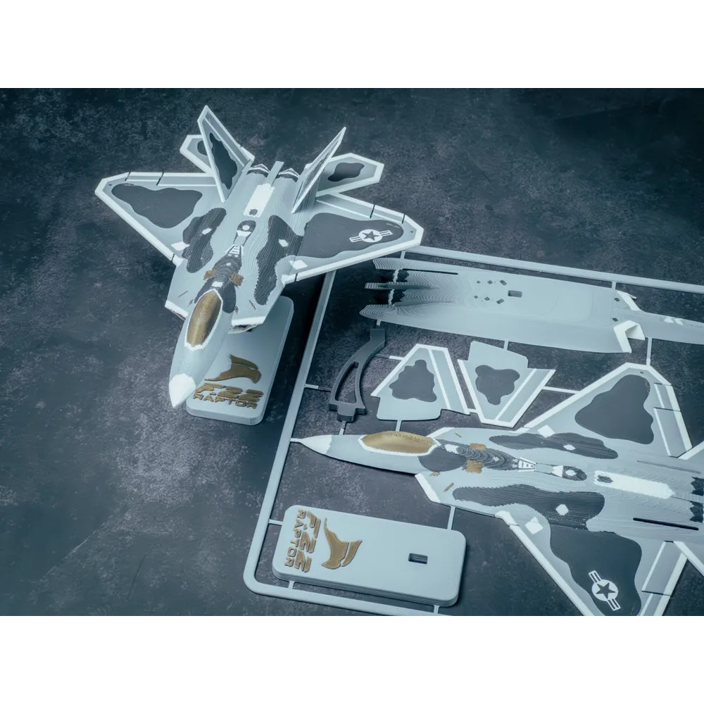 Kit Card Military F-22 Raptor Plane Plane | Miniatur Pesawat Rakit Realistis