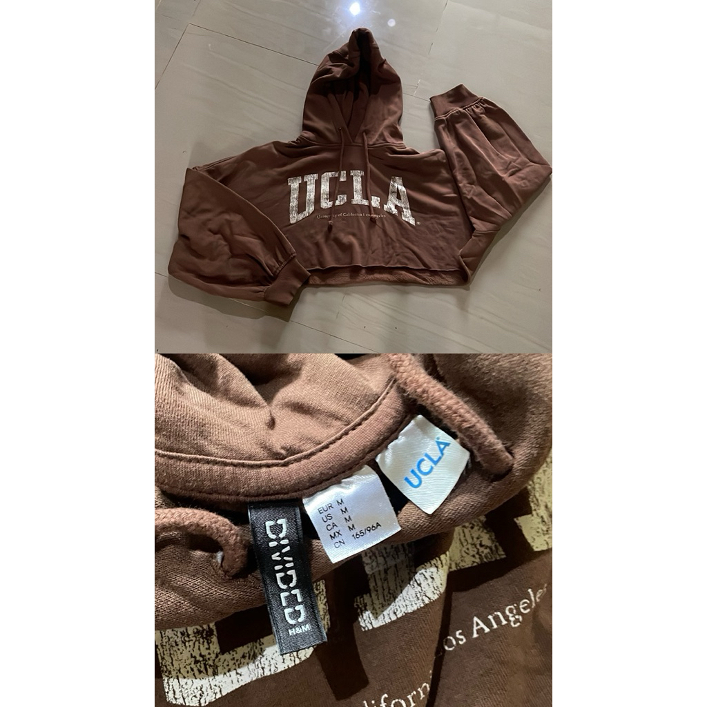 Hoodie Crop Top UCLA H&M 100%original store!!
