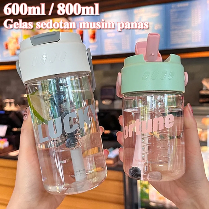 Botol Minum Aesthetic 600ml 800ml Warna Pastel Foodgrade | Tumblr Tumbler Lucu Anti Tumpah