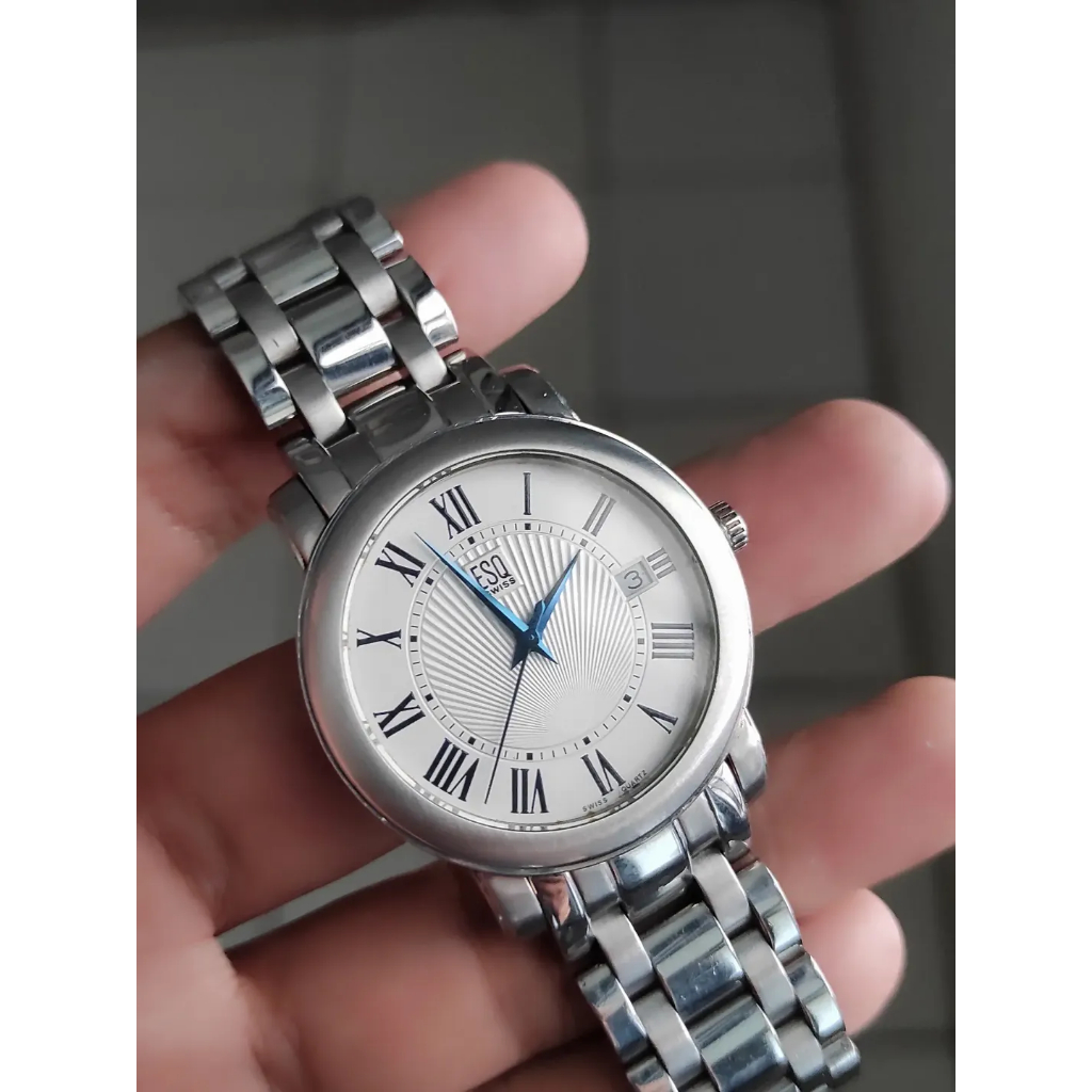 jam tangan ESQ by movado unisex steinless stell watch