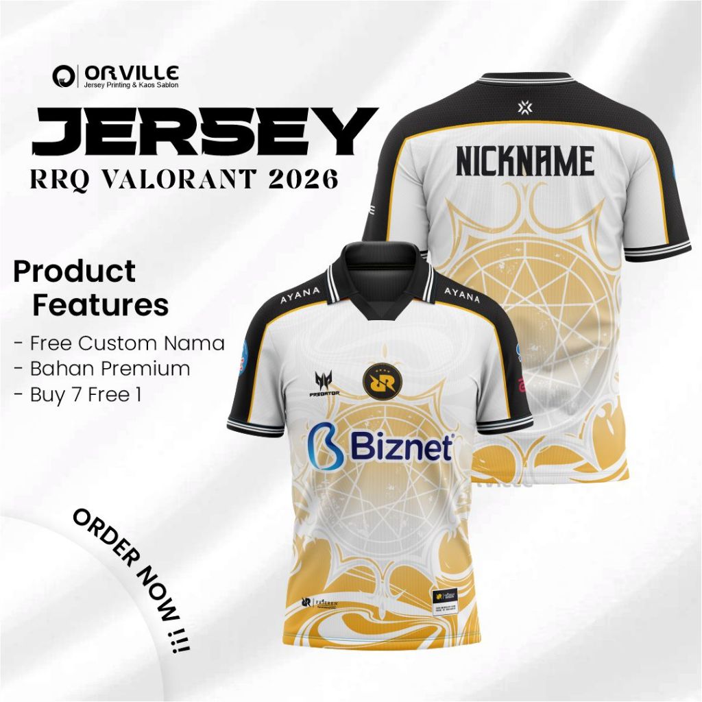 JERSEY KAOS BAJU RRQ x FRIEREN VALORANT NEW 2026 VCT PACIFIC FREE NICKNAME