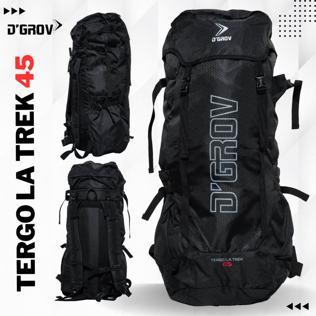 D'GROV TERGO LA TREK 45 Tas Carrier Nyaman Tas Gunung Keril Pria Outdoor Hiking Backpack Outdoor Bes