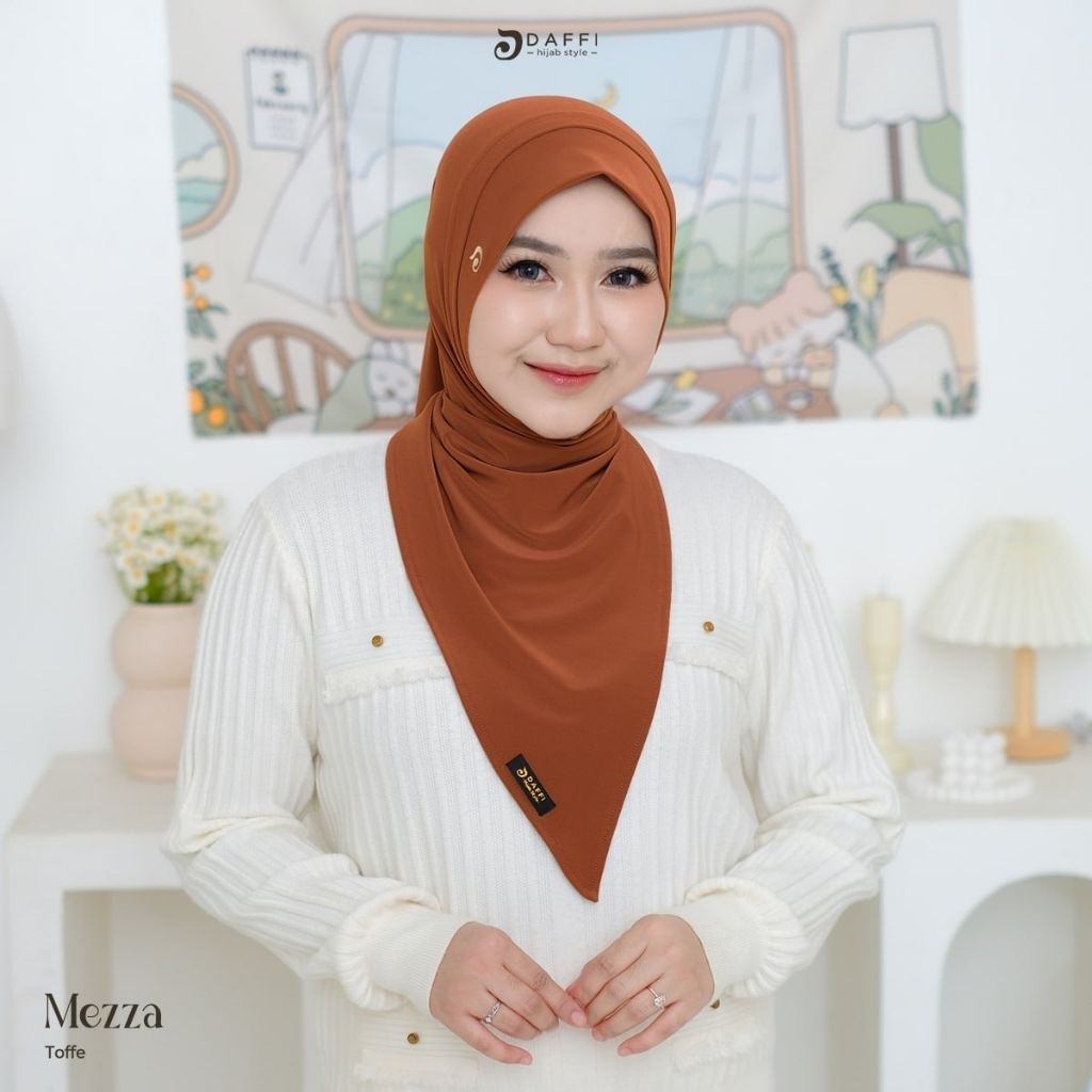 Bergo Mezza ORI by Daffi Hijab || Jilbab Instan desain split bagian depan model instan langsung slup