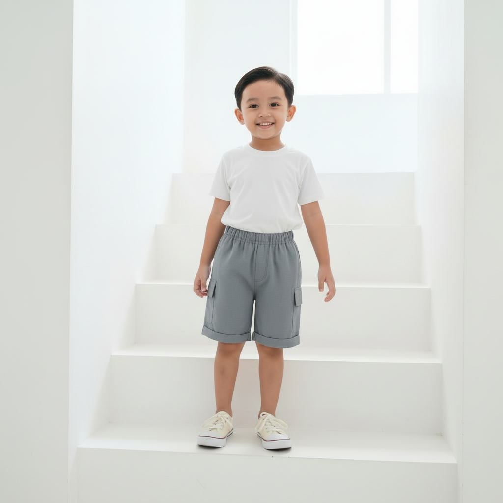 Raw And Denim | Celana Cargo Style Casual untuk Anak Usia 1-6 Tahun Bahan Nyaman