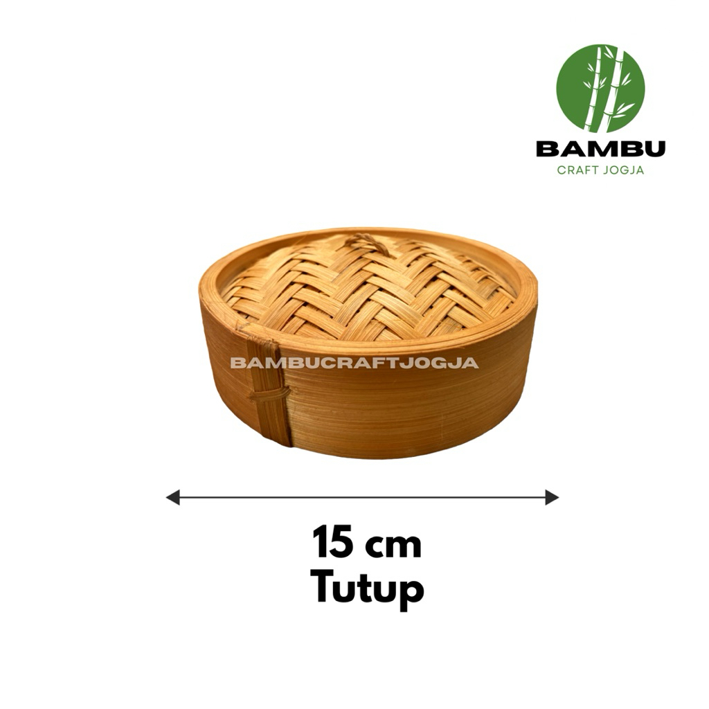 Tutup Klakat Dimsum Bambu 15 cm Tradisional Murah Jogja