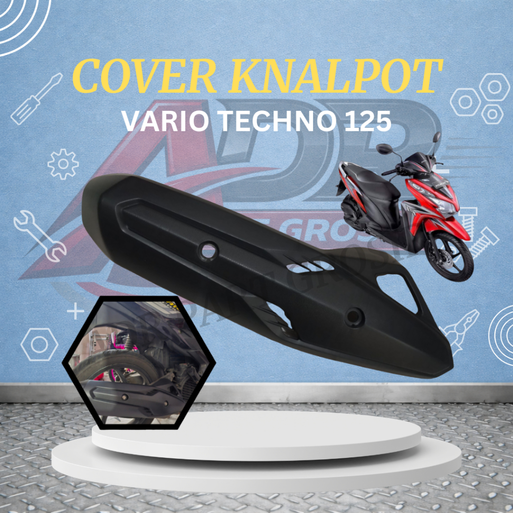 Cover Tutup Knalpot Vario Techno 125 old Penutup Knalpot Vario Techno 125 Cover Knalpot KZR