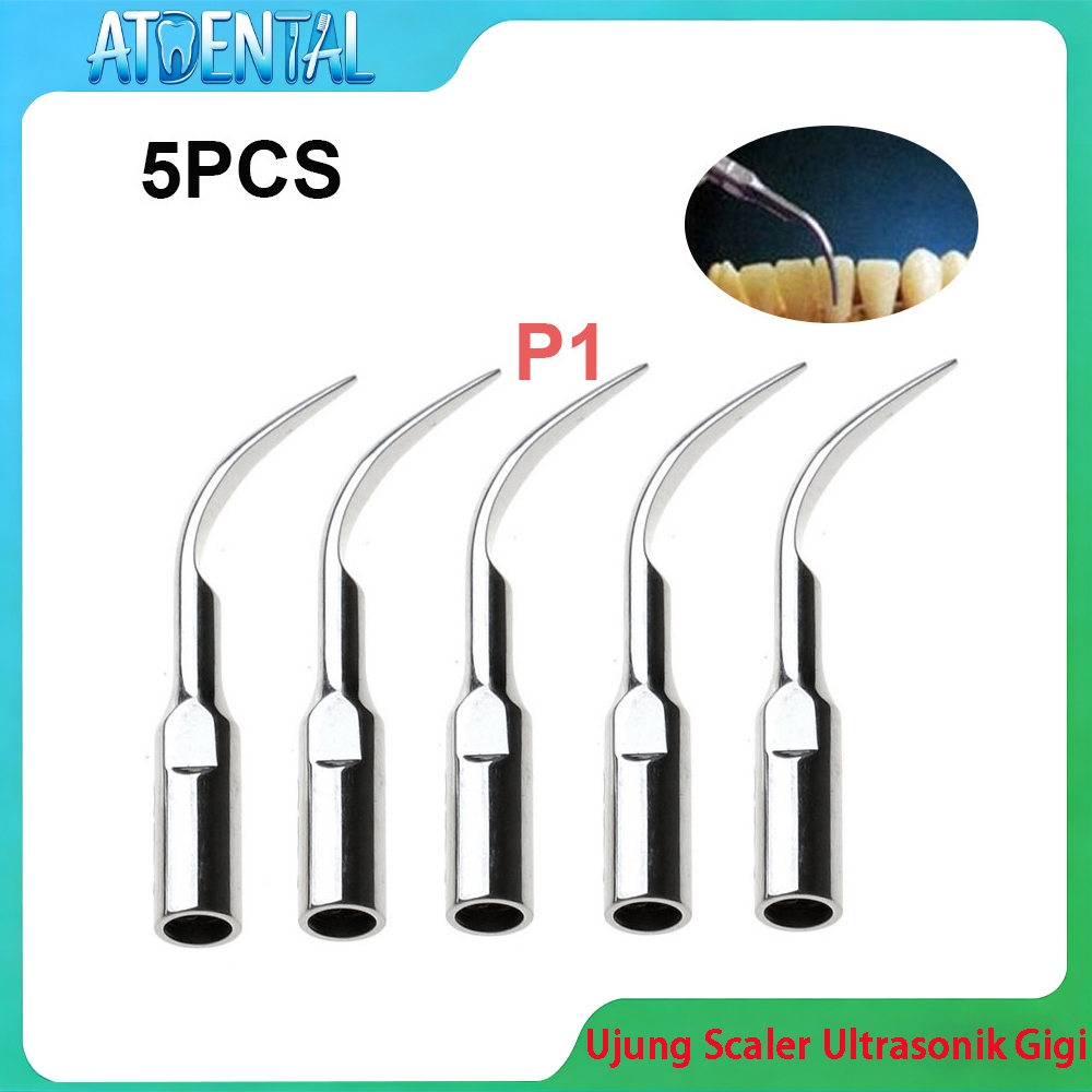 5PCS Ujung Scaler Gigi Tipe P1 / Kompatibel untuk EMS Woodpecker DTE / Ujung Ultrasonic Scaler & Han
