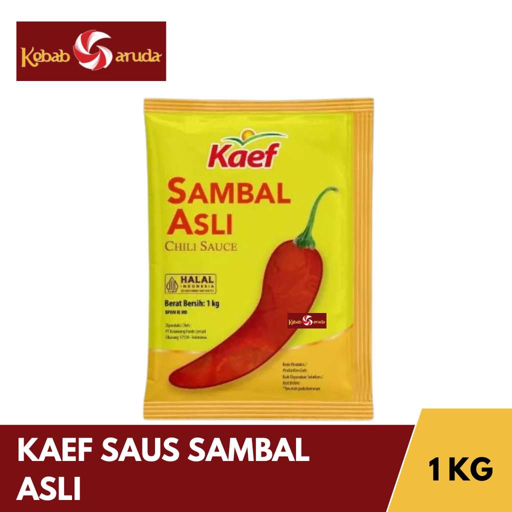 KAEF Saus Sambal Asli 1 kg / Saos Sambel Asli Extra Pedas 1 Kg / Chili Sauce 1000 gr - KGI
