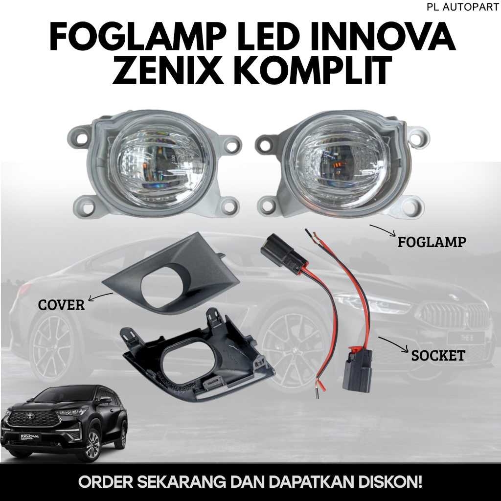 FOGLAMP LED INNOVA ZENIX KOMPLIT COVER FOGLAMP