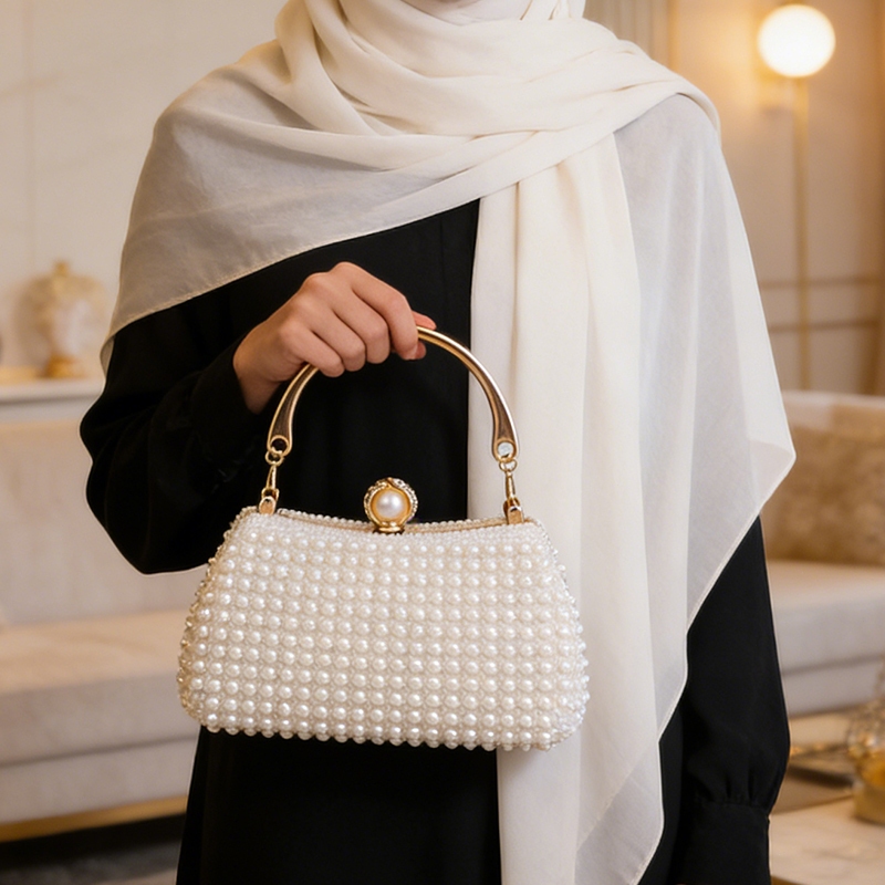 Pinkbubbly.Tas Kondangan/Pesta Tas Kondangan Wanita Ramadan Sale Kado Lebaran Mewah Mutiara  Tas Pes