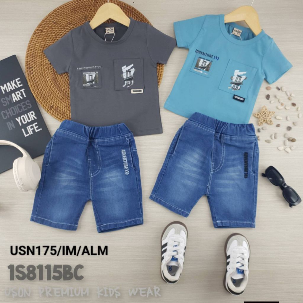 USON 0-3 Tahun/Setelan Anak laki-laki usia 0-3 Tahun Celana Pendek Uson jeans