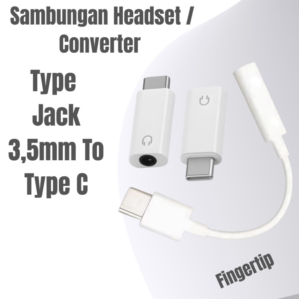 Converter Audio Jack 3.5mm ke Type C Support Headset & Mic Universal Android dan Iphone