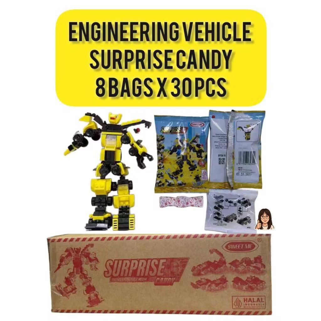 SWEET ME PERMEN SURPRISE CANDY ENGINEERING VEHICLE/ENGINEERING RACING ISI 30