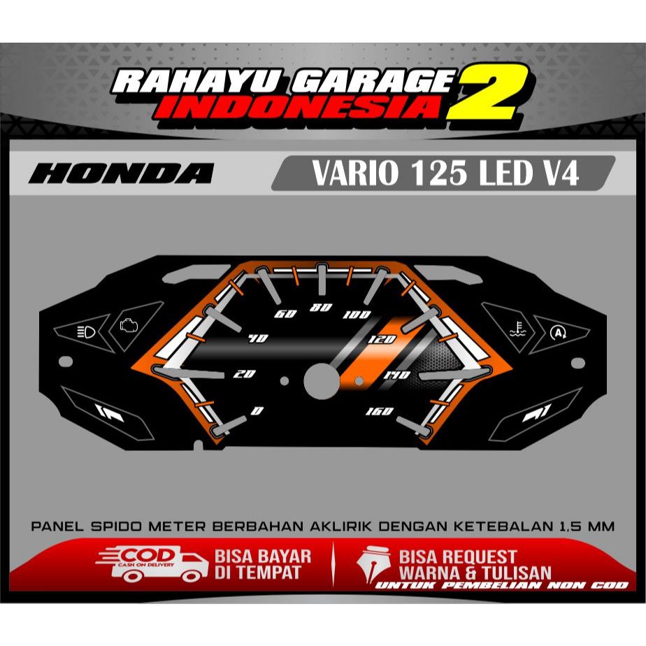 PAPAN SPEEDOMETER CUSTOM HONDAV VARIO 125 LED V4