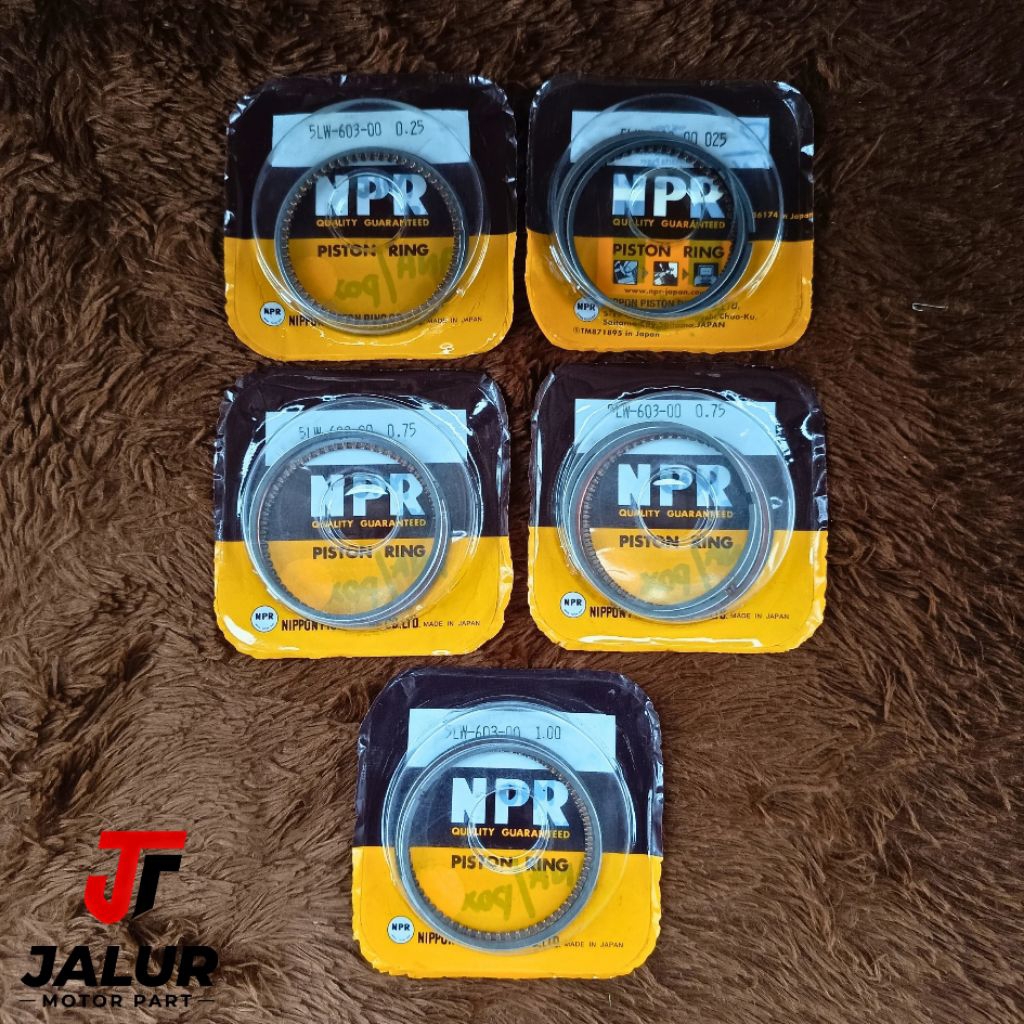 Ring Piston Ring Seher 5LW Yamaha Mio Sporty Smile Soul Karbu Nouvo Fino Karbu NPR NPP OS 25 75 100