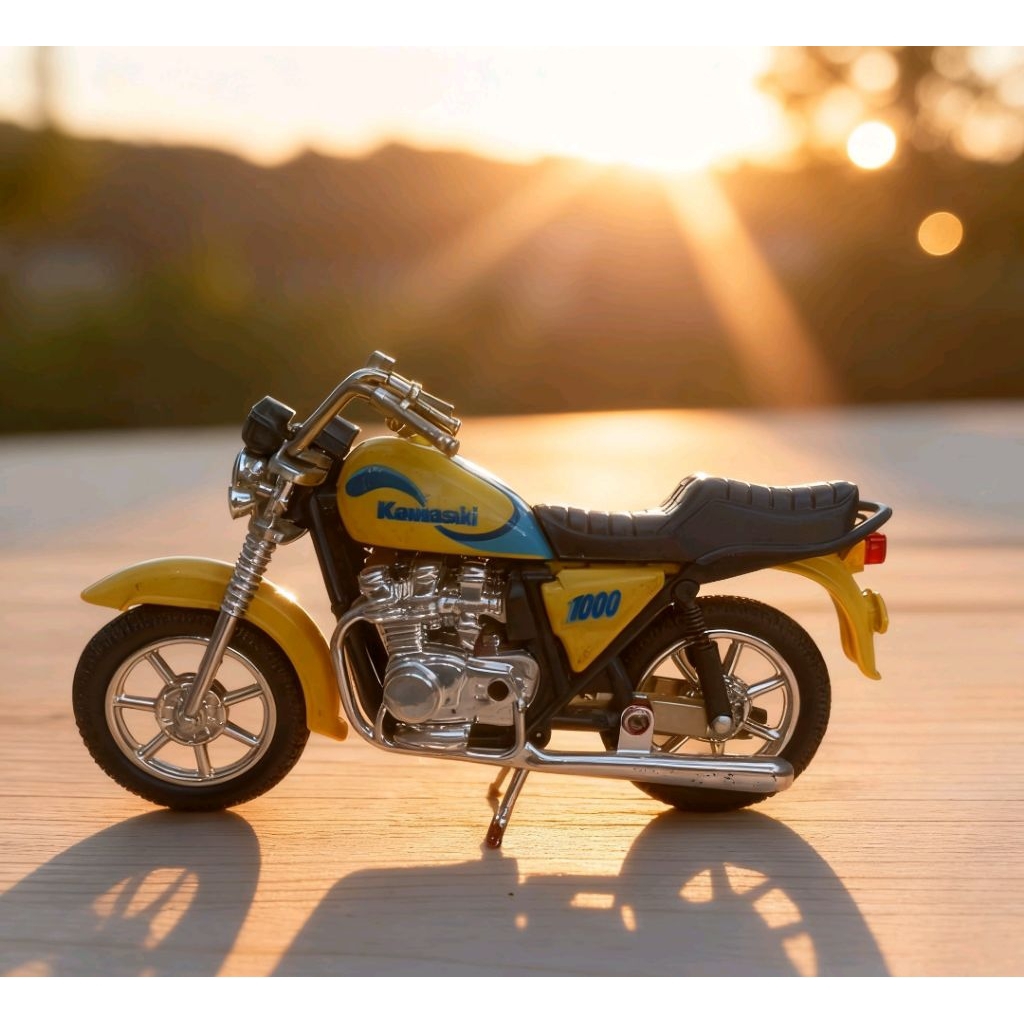 Hongkong diecast Zylmex Kawasaki 1000 seri super bike skala 1:18