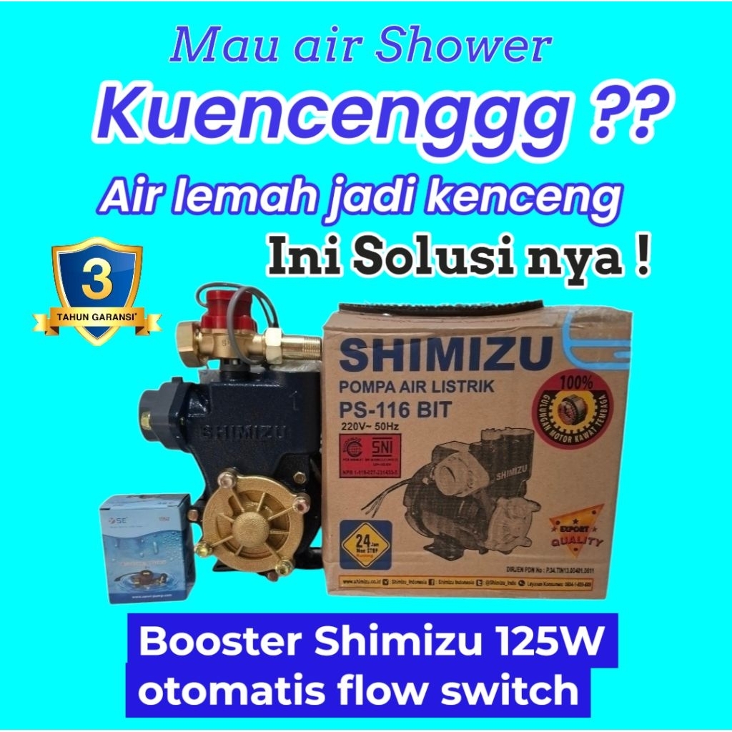Pompa Booster Shimizu otomatis Flow Switch