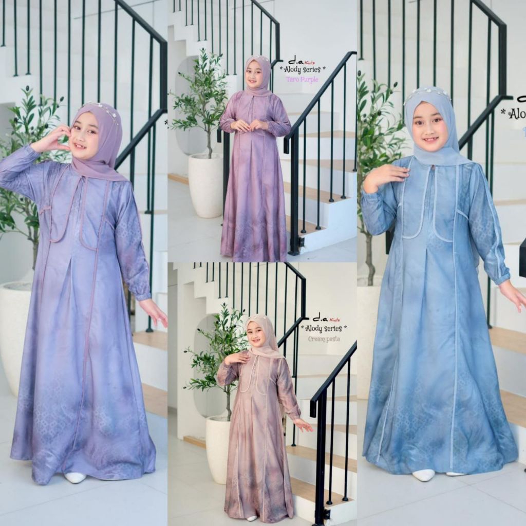 [ ALODY SET ] By DA KIDS Gamis set anak lebaran idul fitri baju muslim anak perempuan model terbaru 