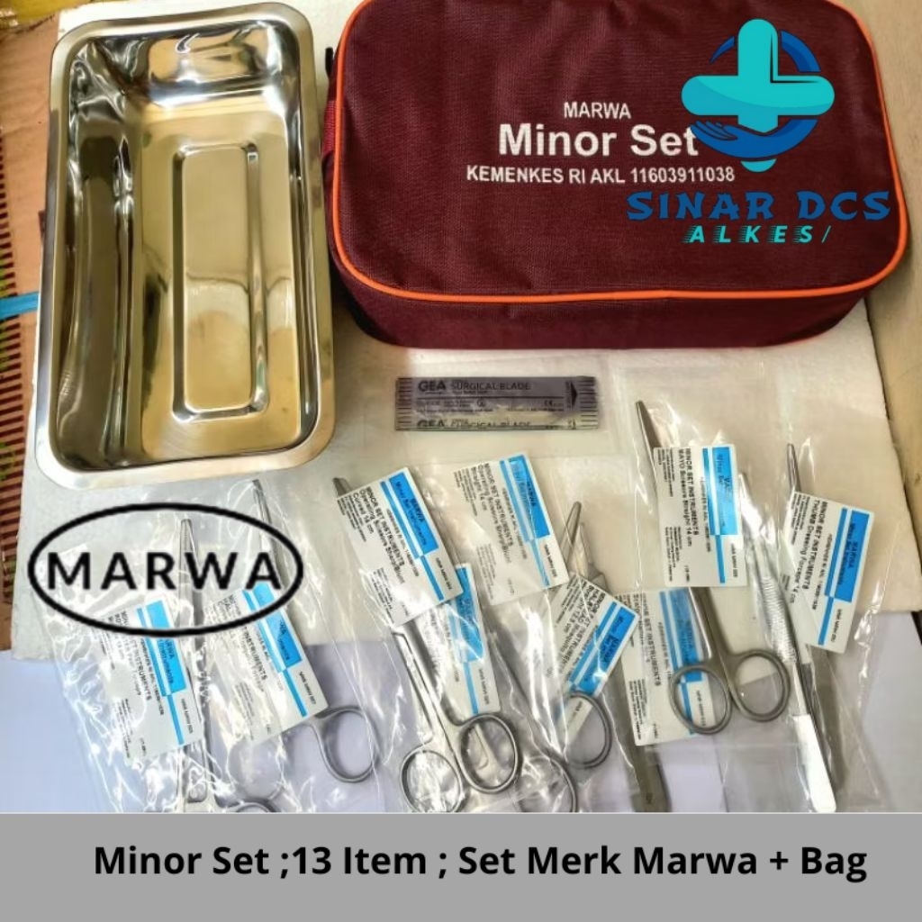 Minor Set Marwa / Alat Bedah Minor set + Bag / Minor set Original / Set Minor Lengkap