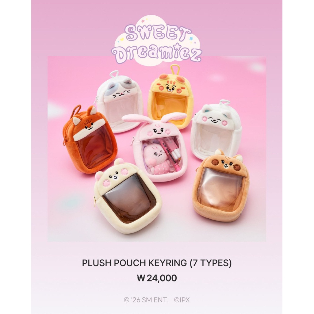 [PRE ORDER] MD PLUSH POUCH KEYRING TAS BONEKA NCT DREAM SWEET DREAMIEZ LINE FRIENDS DOLL BONEKA MARK