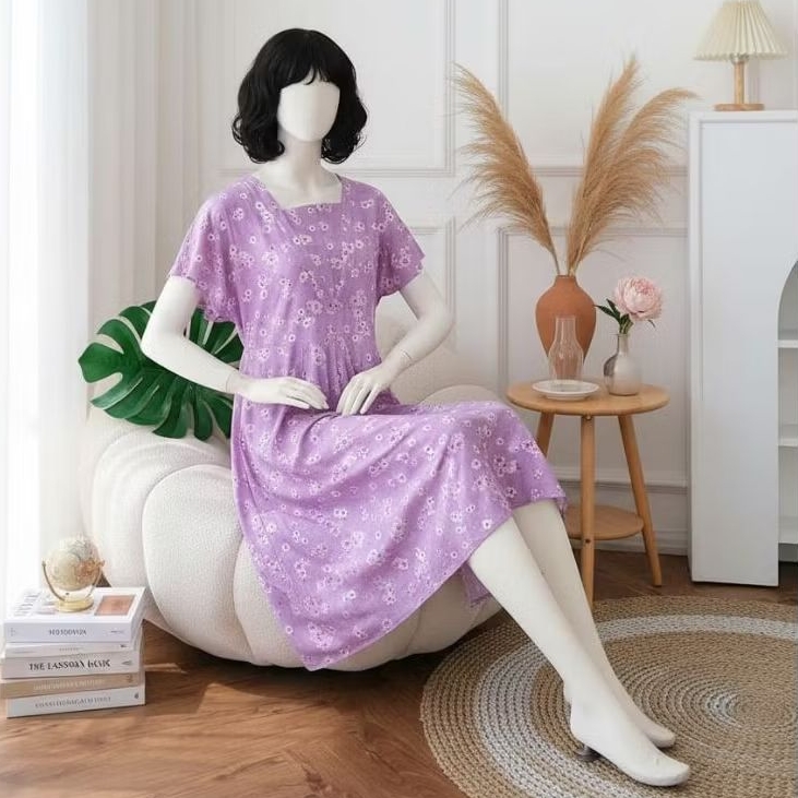 Lunaci Elma Dress Daster/baju menyusui/daster premium/baju tidur