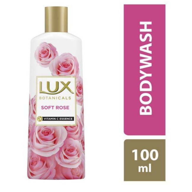 LUX Soft Rose Sabun Mandi Cair Botol Mini Travel Size 100ml Melembapkan Kulit