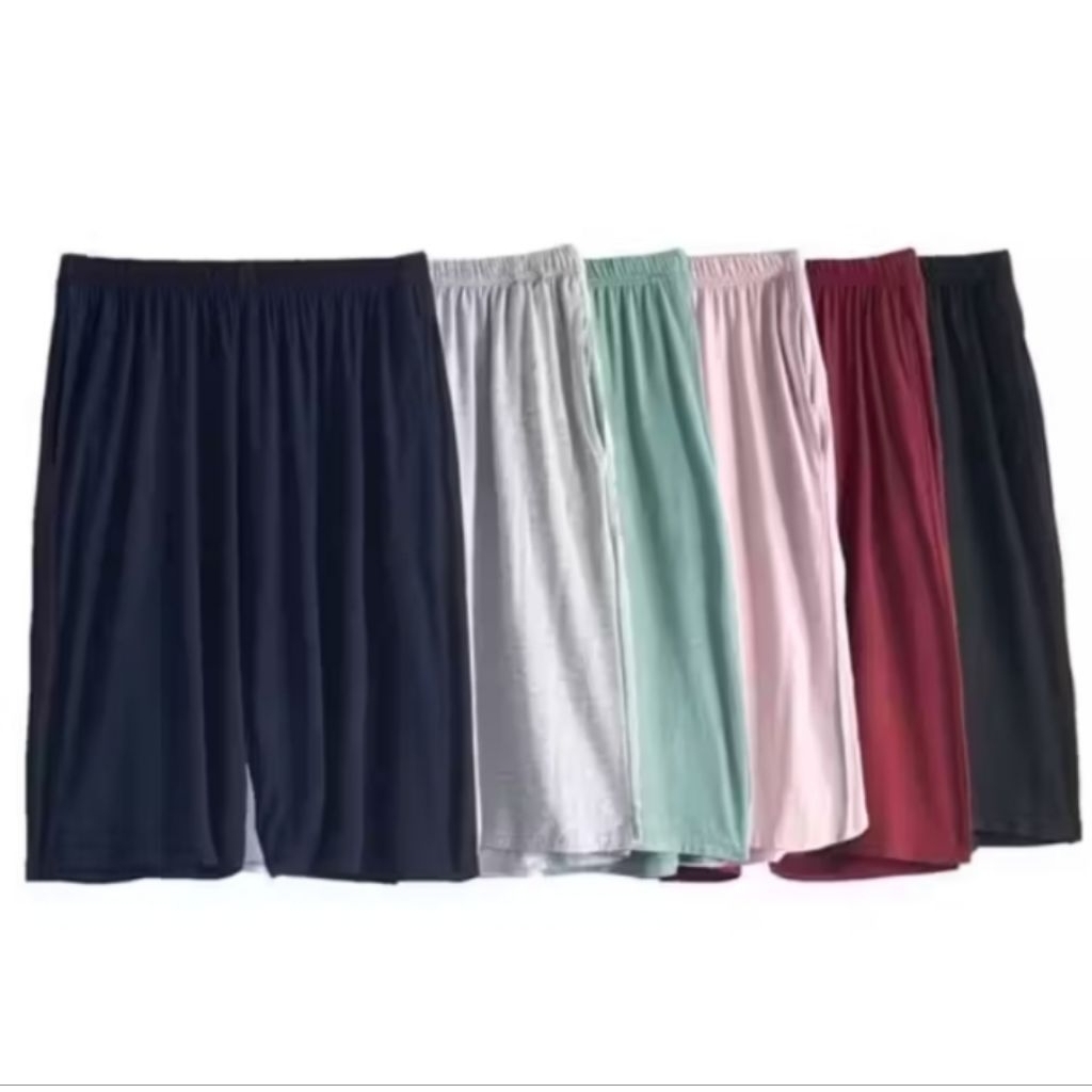 Celana Pendek Short Rangkepan Wanita Jumbo - Bahan Jersey Premium Adem, Nyaman, dan Lembut
