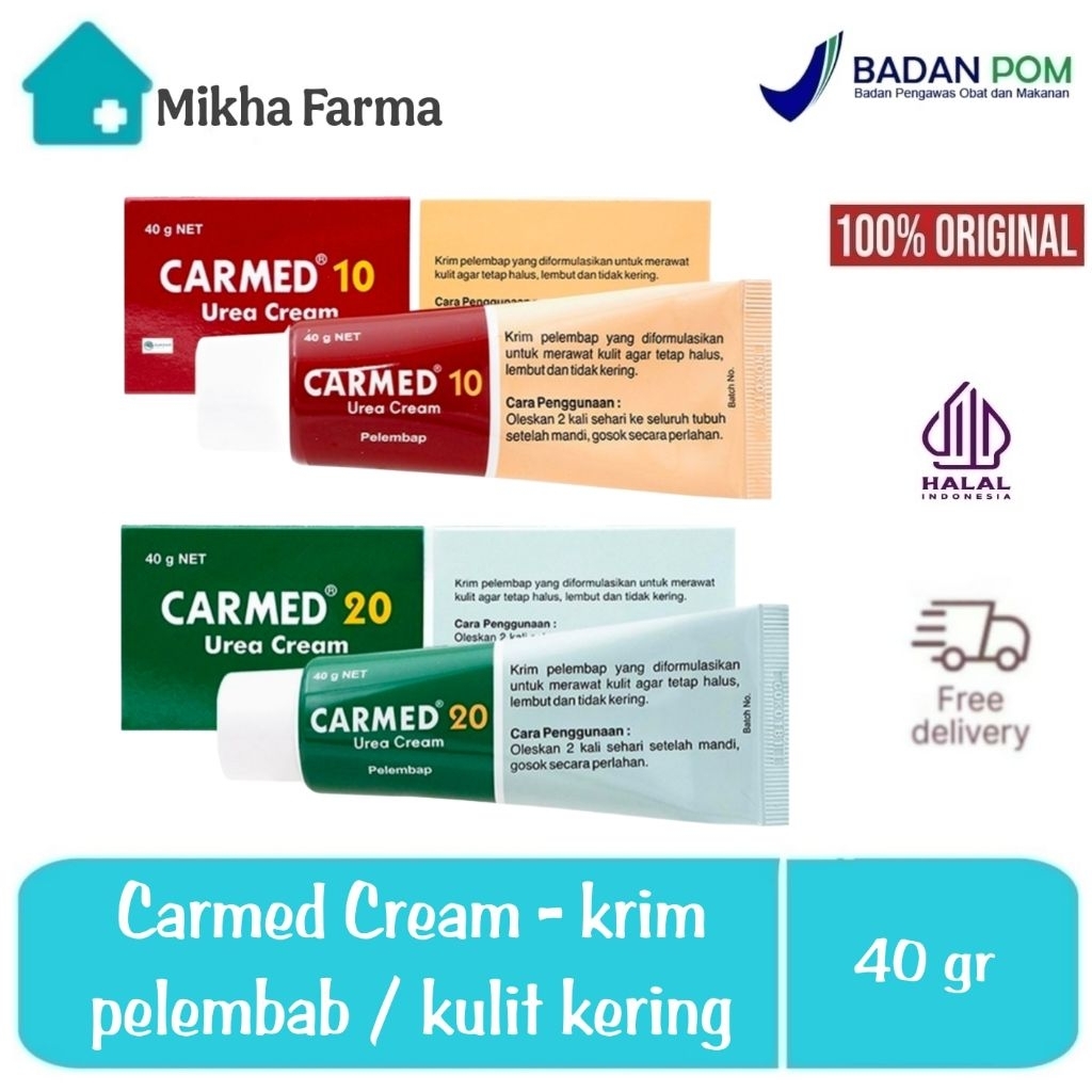 Carmed Cream Tube @ 40 Gr - krim pelembab - mengatasi kulit kering - BPOM