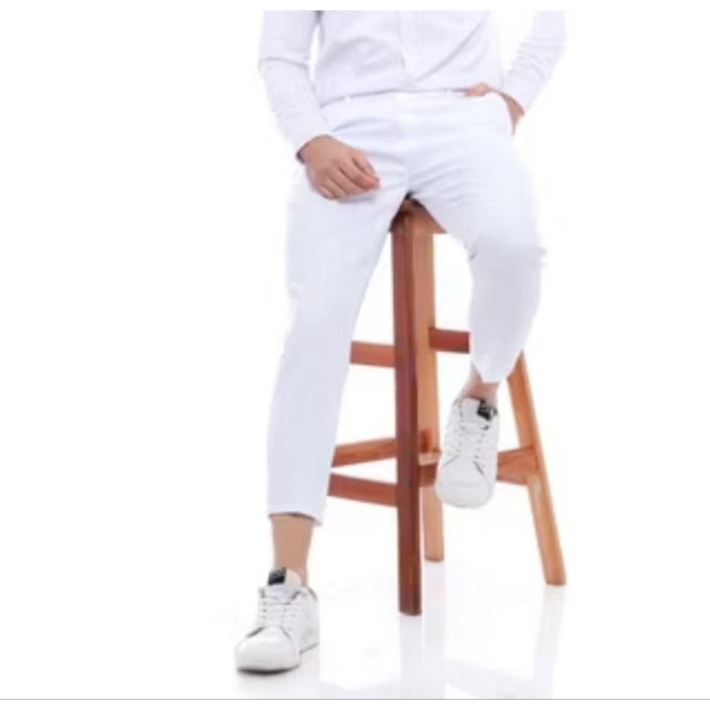 Dzargo Celana Panjang Putih/White Size 40 slimfit ankle