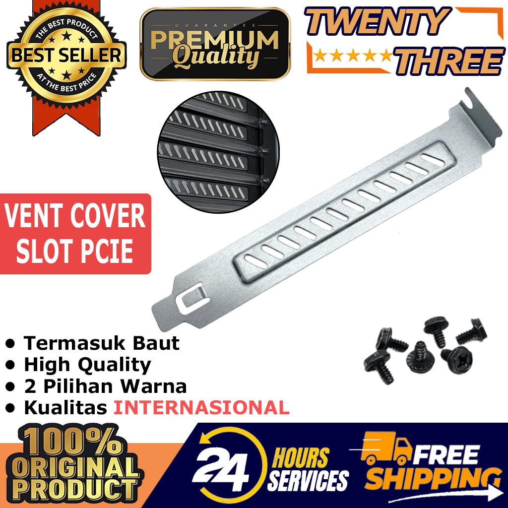 Penutup Tutup Slot VGA Cover pcie pci garis case pc casing komputer Back Plate Panel Belakang Vent