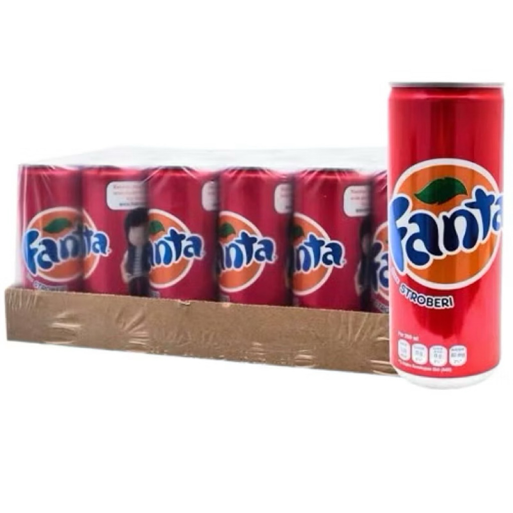 1 Dus / Karton Minuman Kaleng Fanta Isi 250 ML (24 Kaleng)