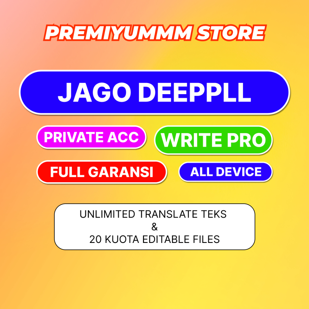 JAGO DEEPL DALAM 1 BULAN | BERGARANSI ORIGINAL