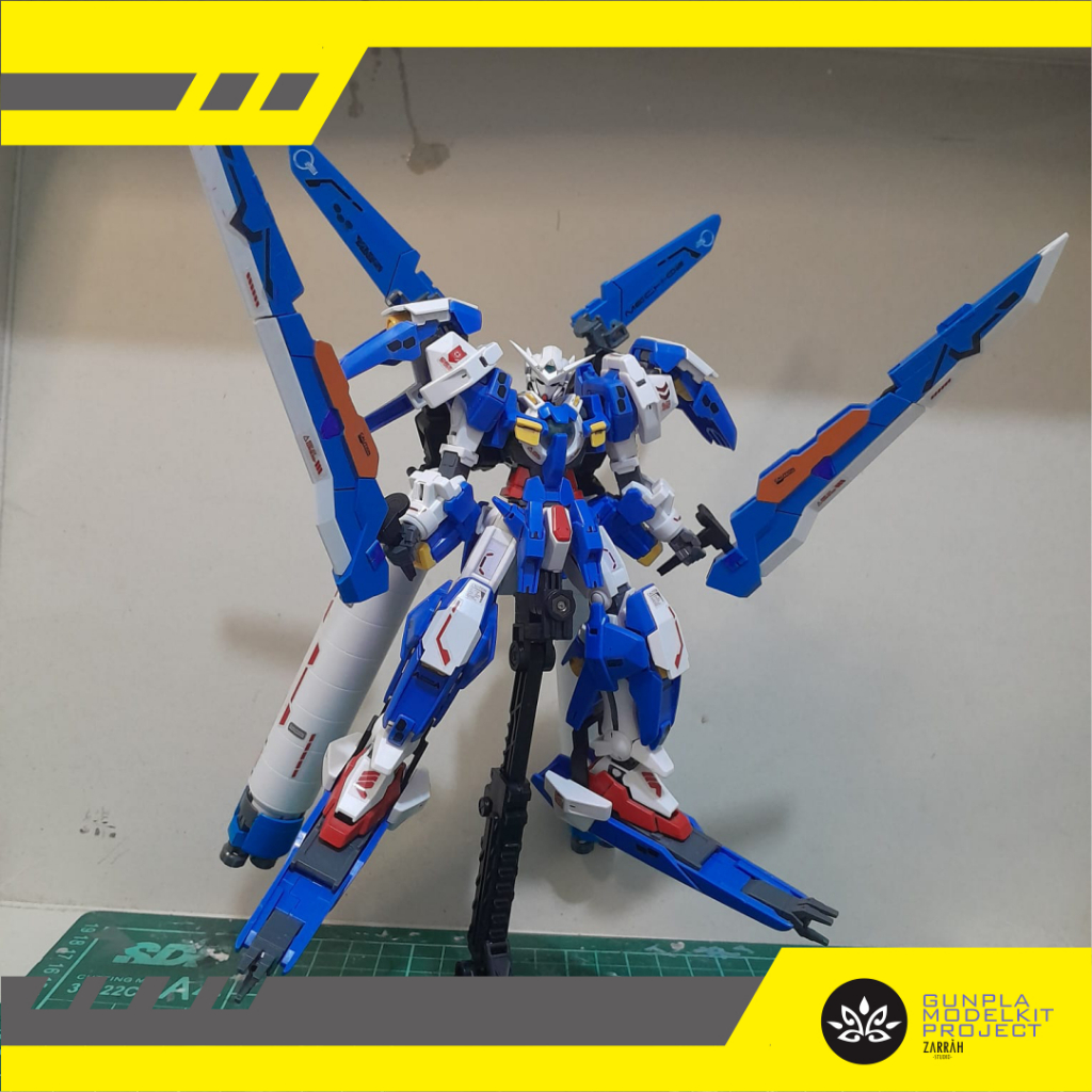 GUNDAM AVALANCHE EXIA SPEC 3 CUSTOM HG 144 BANDAI BEKAS SECOND
