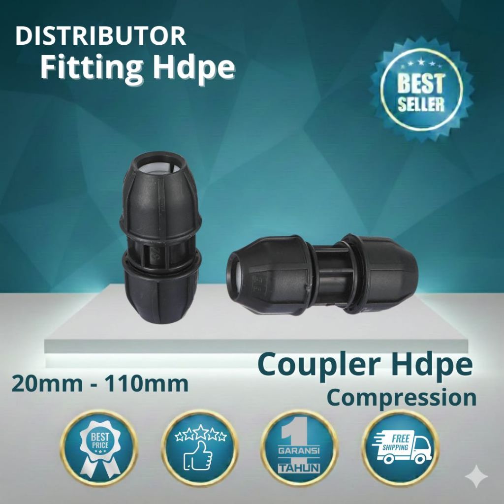 Coupler Pipa Hdpe 20mm Atau 12 Inch | Sambungan Pipa Hdpe Praktis