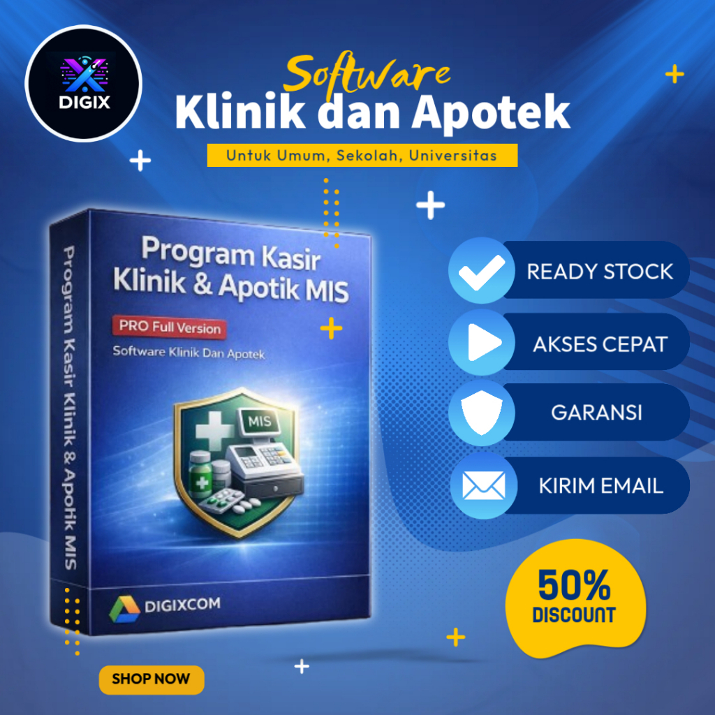 Software Klinik Dan Apotek Program Kasir Klinik & Apotik MIS Aplikasi Klinik Apotek PRO Full Version