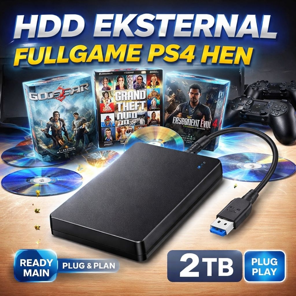 HDD Harddisk External PS4 Hen Fullgame