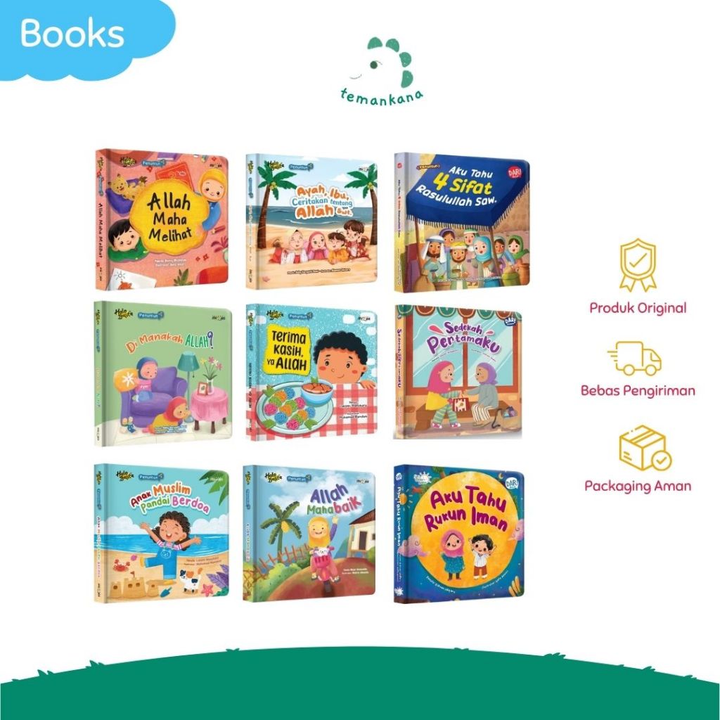 Obral Boardbook Buku Anak Islami/ Boardbook Islami Balita/ Boardbook Anak 3 Tahun (Mizan)