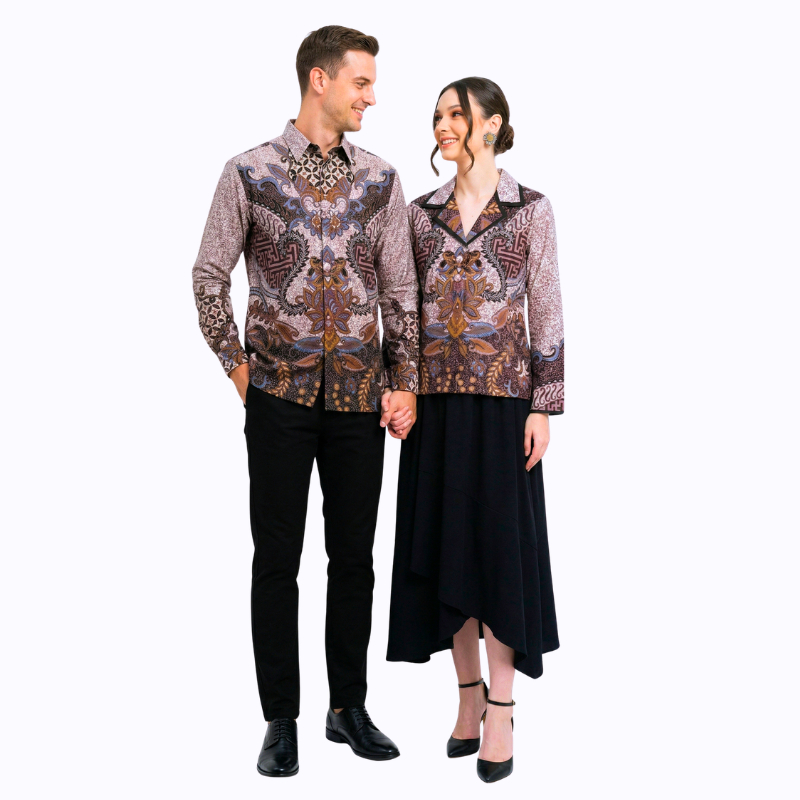 Bhatara Batik Set Couple Kemeja dan Blazer Aiden Kirei 5999